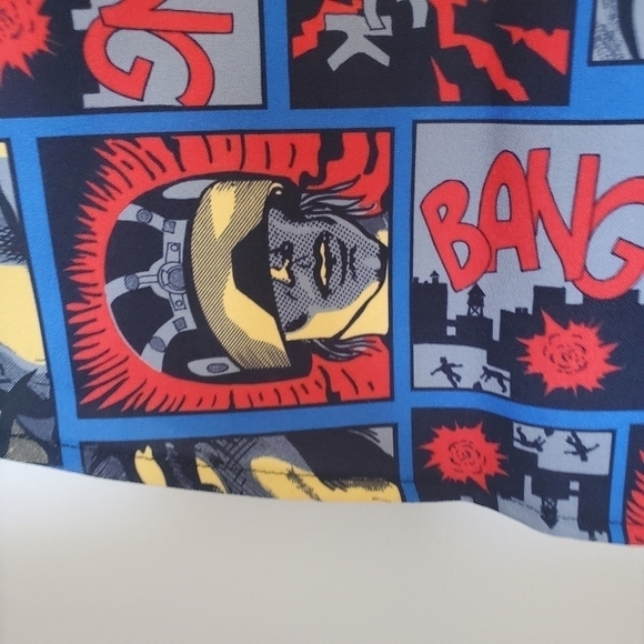 R.D.S. SPACE GIRL Z 90'S VINTAGE SUPER HERO COMIC GRAPHIC MINI SKIRT WOMEN S/M - Picture 5 of 8